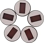 HOLIDYOYO 5pcs Self Stick Felt Pads for Desk Chair Wheels Slip Wheel Stoppers to Protect Wood Tile and Carpet Floors from Scratches and Noise