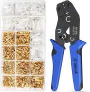 Wire Terminal Crimping Tool Kit, Qibaok Ratcheting Wire Crimper AWG 22-16(0.5-1.