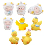 Creative Mini Cartoon Lamb Resin Figurines Duck Ornament Statue Miniatures