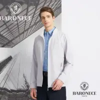 在飛比找momo購物網優惠-【BARONECE 百諾禮士】男款 抗UV素面立領薄夾克外套