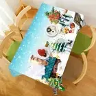 3D House Antelope O110 Christmas Tablecloth Table Cover Cloth Birthday Party An
