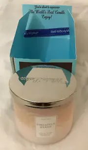 Bath & Body Works White Barn Pineapple Mango 3 Wick Candle 14.5 oz New