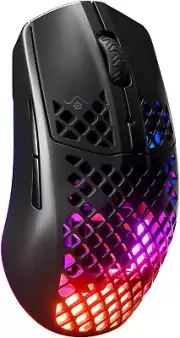 Aerox 3 Wireless - Holey RGB Gaming Mouse - Ultra-Lightweight Water Resistant De