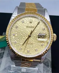 在飛比找Yahoo!奇摩拍賣優惠-國際精品當舖 ROLEX 勞力士 蠔式半金 #原廠10鑽紀念