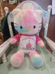 NWT Build A Bear Hello Kitty Sanrio Pastel Tie Dye Plush 2014 Rare NO BOW