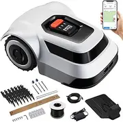 Automatic Smart Robot Lawn Mower,Intelligent Robot Lawnmower for Lawns up to 1000㎡,25% Slope, 2-8cm Height Adjustment,Automatic Charging & Weatherproof,for Large Lawns That Mows by Itself DIY
