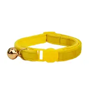 ANYWAGS Cat Collar Yellow Large with Safety Buckle, Bell, and Durable Strap Stylish and Comfortable Pet Accessory