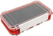 Fish Tackle Storage Box, Multi Compartment Portable PP Fishing Tackle Trays for River Fishing (Red)