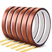 6Rolls High Temperature Heat Tape for Sublimation Electronics Masking Soldering