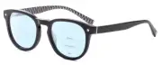 Elton John SONATA Unisex Multi-Focus Blue Light Filter Glasses Black White 48 mm