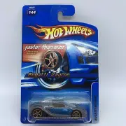 Hot Wheels Bugatti Veyron Gray With Blue 2006 Faster Than Ever 1:64 #144