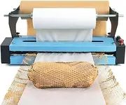 Honeycomb Packing Paper Roll Dispenser, 0-25m/min Wrapping Paper Manual Machine with Pedal, Adjustable Stretch, Automatic Paper Cutting and Emergency Stop
