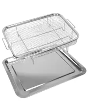 Fresh Fab Finds 2pc Air Fryer Basket Tray Set