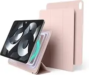 elago Magnetic Folio Case for iPad Air 5th, 4th Gen / 11 (M3, M2) / Pro 11 [10.9 inch] - Back Plate can be Attached to Metal Materials, Compatible with Apple Pencil and elago’s Pencil case (Sand Pink)