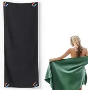 Magnetic Towel, Large Oversized 70"X35", 2025 New Magnet Towels for Surfers Beach, Microfiber Lightweight Towel with Magnet Corners, Quick-Drying, Sand-Resistant, Super-Absorbent, Magnetic Closure(Bla