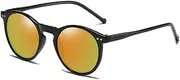 [HCHES] Polarized Sunglasses Men Women Retro Round Sun Glasses Vintage Male Female Goggles UV400