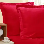 Fabric Fantastic 1000TC Premium Ultra Soft European Pillowcases 2-Pack Red