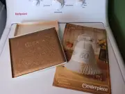 Vtg Gold 50th Wedding Anniversary Guest book New Old Stock W Decoration Hallmark