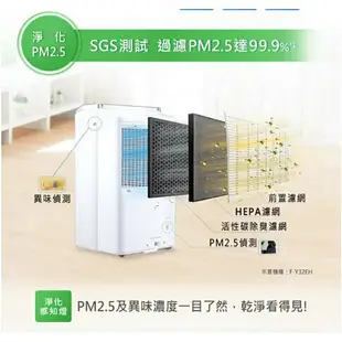 【享4%點數回饋】Panasonic 國際牌 F-Y26FH 13公升清淨除濕機 PM2.5數位顯示科技 活性炭除臭濾網 ECONAVI