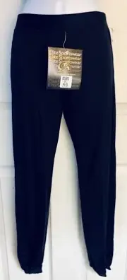 GK ELITE DANCE JAZZ LADIES SMALL BLACK MICROFIBER CUFFED DRESS PANTS SZ S NWT!