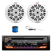 JVC Single DIN Bluetooth AM/FM CD Receiver, 2x 6.5'' 200W Speaker, Wire, Antenna