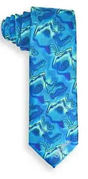 New Men's Jerry Garcia Designer Abstract Necktie - Royal Blue