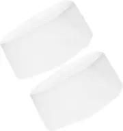 [Ipetboom] Chef Hats for Men Women 2pcs Professional Waiter Chef Cap Comfortable Kitchen Cooking Caps White
