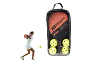 Pickleball Paddles Set with 4 Pickleball Balls and Carry Bag-Orange