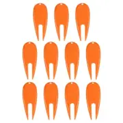 Golf Divot Tool, 12 Pack Plastic Golf Repair Tool Ball Marker for Golfer, Orange
