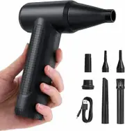 Compressed Air Duster, 150000RPM Brushless Motor, Mini Air Blower for PC Cleaning Kit, Canned Air Duster for Computers