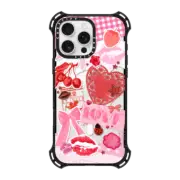 iPhone 16 Pro Max Bounce Case MagSafe Compatible Transparent Junk Journal Stickers