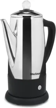 Elite Gourmet EC812 Electric 12-Cup Coffee Percolator with Keep Warm, Clear Brew
