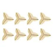 8Pcs Box Corner Protectors (22mm/0.87") Metal Wood Case Edge Guard Brass