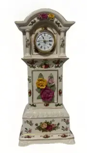 New Royal Albert Old Country Roses Clock Tower 15.5” Tall