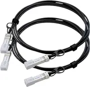 2pack QSFPTEK 10G SFP+ DAC Cable, 3m (10ft) Passive Direct Attach Copper Twinax Cable for Cisco SFP-H10GB-CU3M, Ubiquiti, D-Link, Netgear, Mikrotik, Open Switch Devices