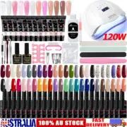 48Color Nail Gel Polish Poly Gel Builder 120W UV LED Lamp Dryer Manicure Art Kit