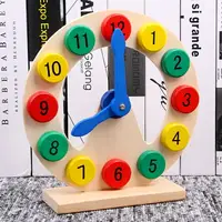 在飛比找樂天市場購物網優惠-兒童數字拼圖 木質時鐘兒童拼圖力開發3-6歲1男2寶寶數字4