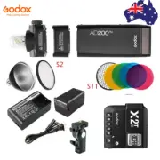 GODOX AD200Pro 2.4G Pocket Flash with AD-S2 AD-S11 + X2T-C/N/S/F/O Flash Trigger