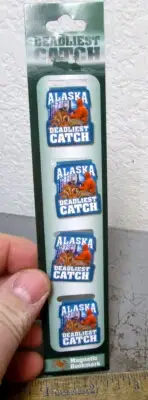 Alaska Deadliest Catch Magnetic Bookmarks 4 per pack - Alaska Bookmarks NIP
