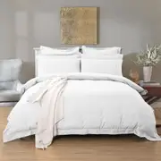 Tailored Super Soft Single Size Quilt/Doona/Duvet Cover Set - White