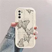 Butterfly Wave Silicone Soft Case Compatible with Oppo A16/OPPO A16S/OPPO A54S White