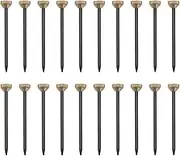 VGOL 100pcs Brass Knurled Head Picture Pins 25x1.4mm Heavy Duty Knurled Head Hanging Nails for Hanging Photo Frames Record Racks Paintings