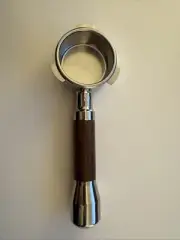 54mm Stainless Steel And Walnut Bottomless Portafilter