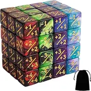 48 PCS Magic The Gathering MTG Counter Dice Marble Bulk Life Counters Tokens Dice Compatible with Magic Card Game Accessories CCG Creature Stats, 4 Colors