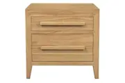 CT Dion Solid Timber 2 Drawer Bedside Table