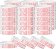 uxcell VIP Paper Wristbands for Events, 600 Pack Neon Party Wrist Bands, Colored Waterproof Concert Identification Wristbands Hand Bands for Bar Entrance Admission Pink
