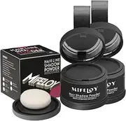 MIFELOY 2 Pcs Root Cover Up Powder, Touch Up Hair Color for Grey, Roots Concealer for Beard Line Eyebrow, Instantly Conceals Hair Loss, Roots Coverage Powder for Thinning Grays Hairline, Dark Grey