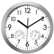 12 Inch Silent Non Ticking Wall Clock Sweep Movement Aluminum Frame 12" Silver
