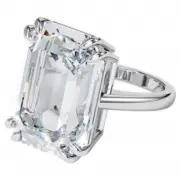 SWAROVSKI CRYSTAL MESMERA RING RECTANG. WHITE SIZE 52 SMALL 5610382.NEW IN BOX