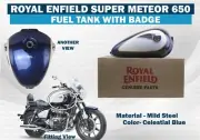 Royal Enfield Super Meteor 650 "Celestial Blue Fuel Tank With Badge"